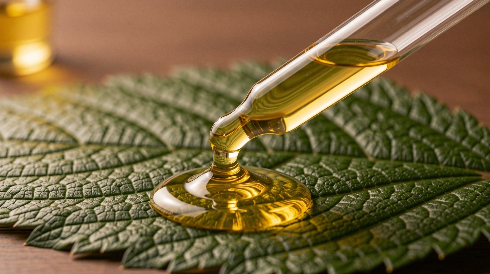 Macro botanical oil purity